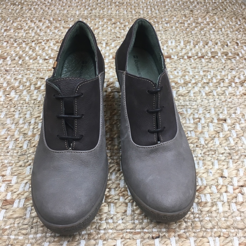 El Naturalista Leather Oxford Lace-up Booties - Picture 13 of 16